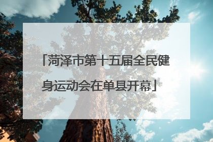 菏泽市第十五届全民健身运动会在单县开幕