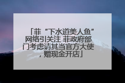 菲“下水道美人鱼”网络引关注 菲政府部门考虑请其当官方大使，赠现金开店
