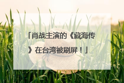 肖战主演的《藏海传》在台湾被刷屏！