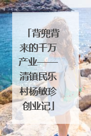 背兜背来的千万产业——清镇民乐村杨敏珍创业记