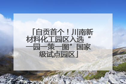 自贡首个！川南新材料化工园区入选“一园一策一图”国家级试点园区