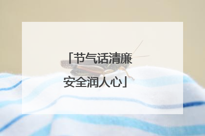 节气话清廉 安全润人心