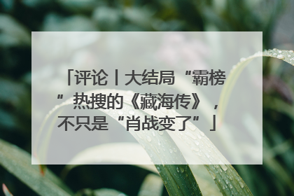 评论丨大结局“霸榜”热搜的《藏海传》，不只是“肖战变了”