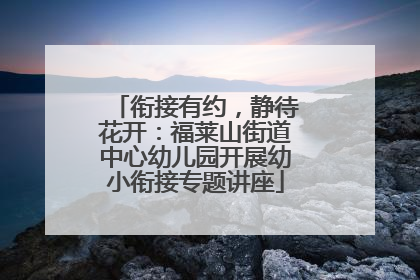 衔接有约，静待花开：福莱山街道中心幼儿园开展幼小衔接专题讲座