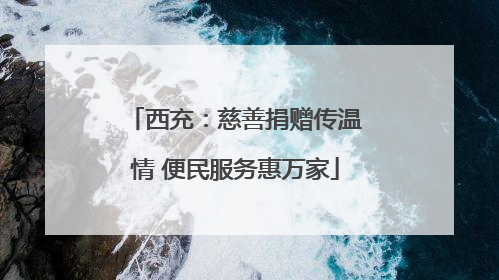 西充：慈善捐赠传温情 便民服务惠万家