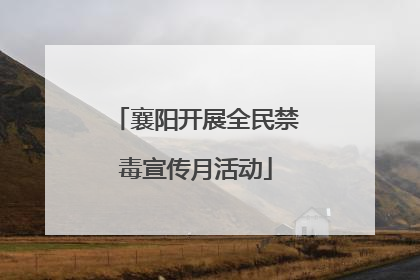 襄阳开展全民禁毒宣传月活动