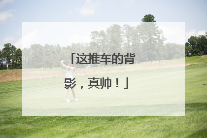 这推车的背影，真帅！