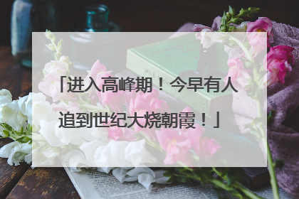 进入高峰期！今早有人追到世纪大烧朝霞！