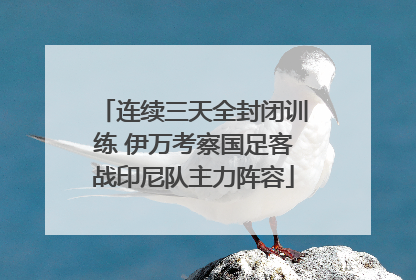连续三天全封闭训练 伊万考察国足客战印尼队主力阵容