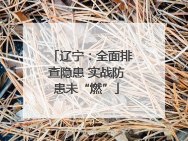 辽宁：全面排查隐患 实战防患未“燃”