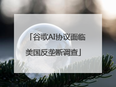 谷歌AI协议面临美国反垄断调查