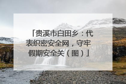 贵溪市白田乡：代表织密安全网，守牢假期安全关（图）
