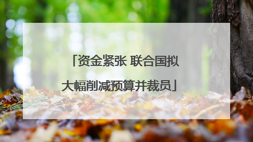 资金紧张 联合国拟大幅削减预算并裁员
