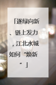 逐绿向新、链上发力，江北水城如何“焕新”