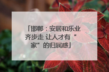 邯郸：安居和乐业齐步走 让人才有“家”的归属感