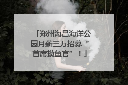 郑州海昌海洋公园月薪三万招募“首席摸鱼官”！