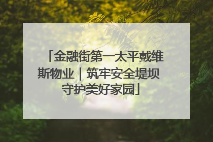 金融街第一太平戴维斯物业｜筑牢安全堤坝 守护美好家园