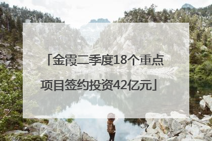 金霞二季度18个重点项目签约投资42亿元