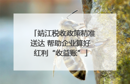 靖江税收政策精准送达 帮助企业算好红利“收益账”