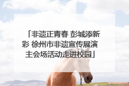 非遗正青春 彭城添新彩 徐州市非遗宣传展演主会场活动走进校园