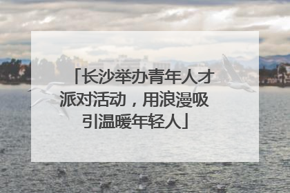 长沙举办青年人才派对活动，用浪漫吸引温暖年轻人