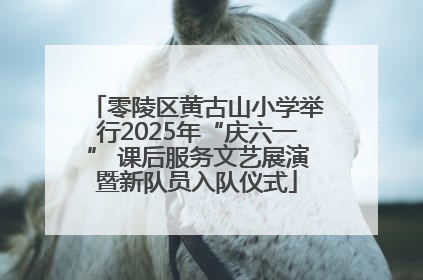 零陵区黄古山小学举行2025年“庆六一” 课后服务文艺展演暨新队员入队仪式