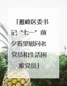 雁峰区委书记“七一”前夕看望慰问老党员和生活困难党员
