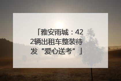 雅安雨城：422辆出租车整装待发“爱心送考”