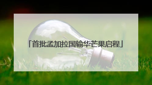 首批孟加拉国输华芒果启程