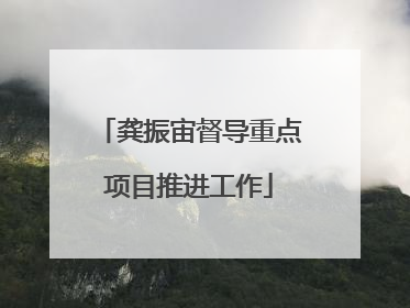 龚振宙督导重点项目推进工作
