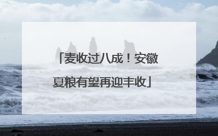 麦收过八成！安徽夏粮有望再迎丰收