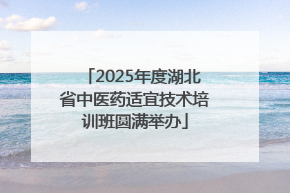2025年度湖北省中医药适宜技术培训班圆满举办