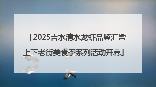 2025吉水清水龙虾品鉴汇暨上下老街美食季系列活动开幕