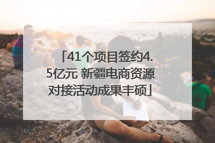 41个项目签约4.5亿元 新疆电商资源对接活动成果丰硕